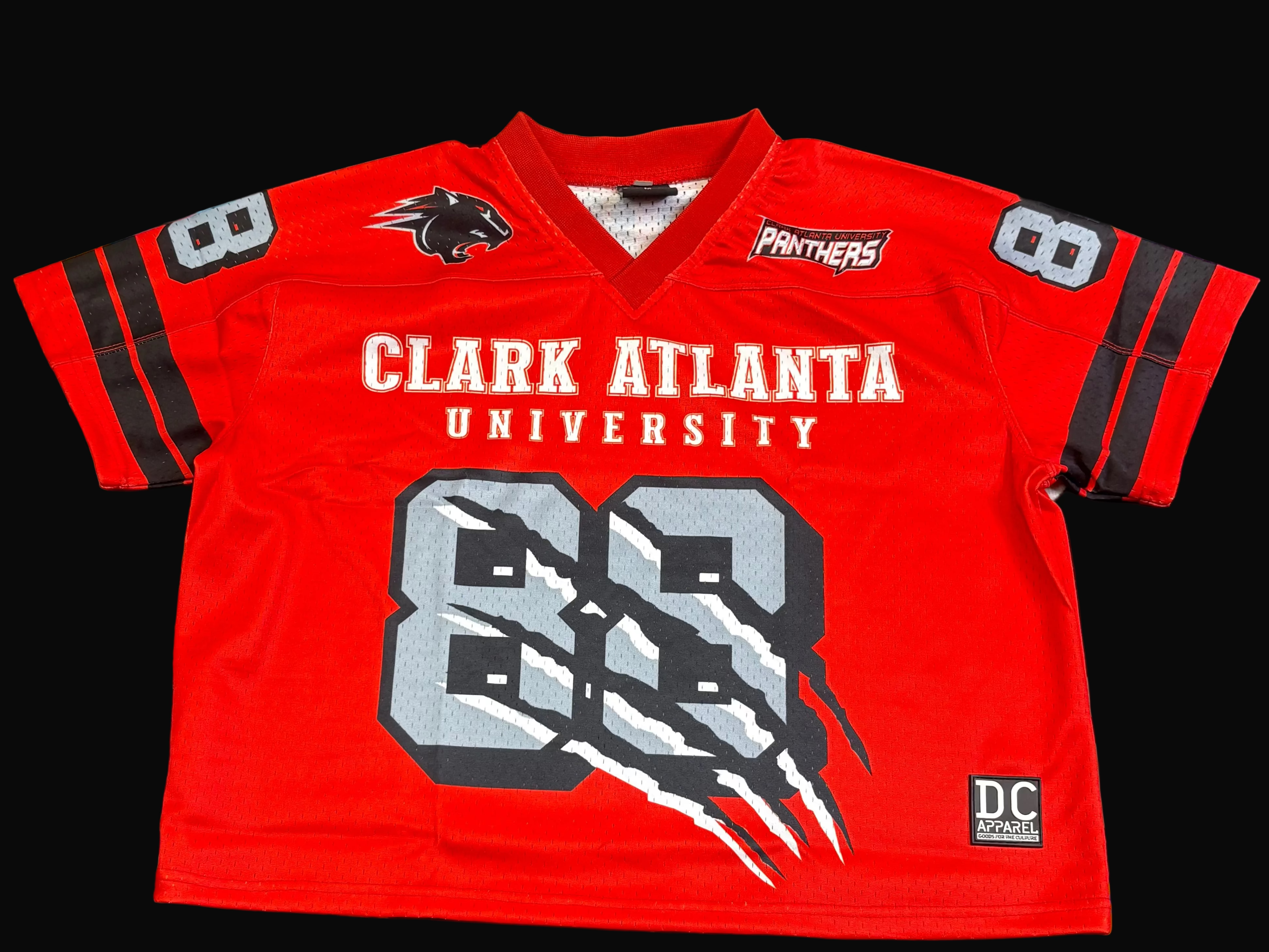 Clark Atlanta Panthers Crop Football Jersey - DC Apparel HBCU merchandise