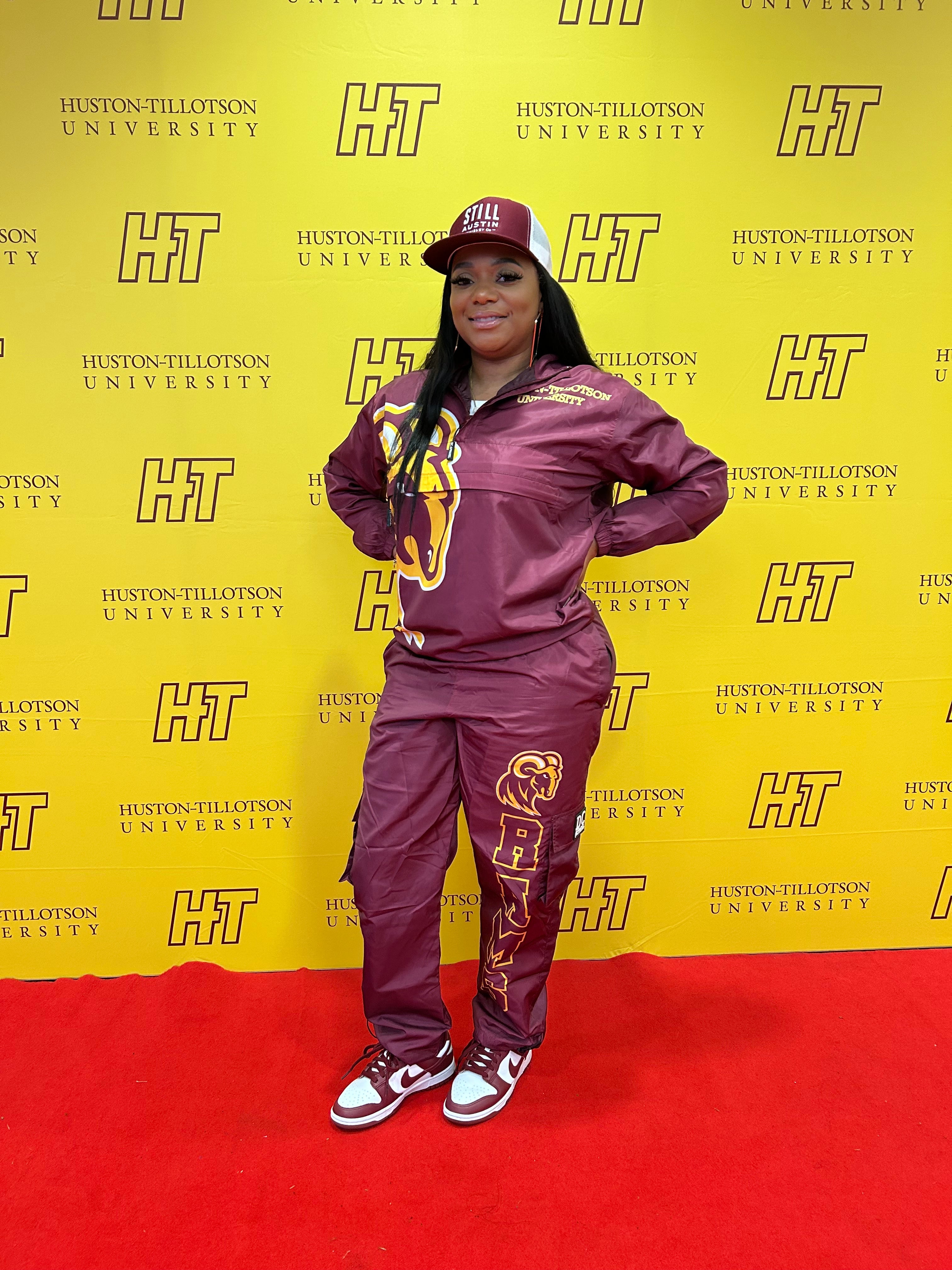 Huston-Tillotson University HBCU HT Rams Maroon Tracksuit
