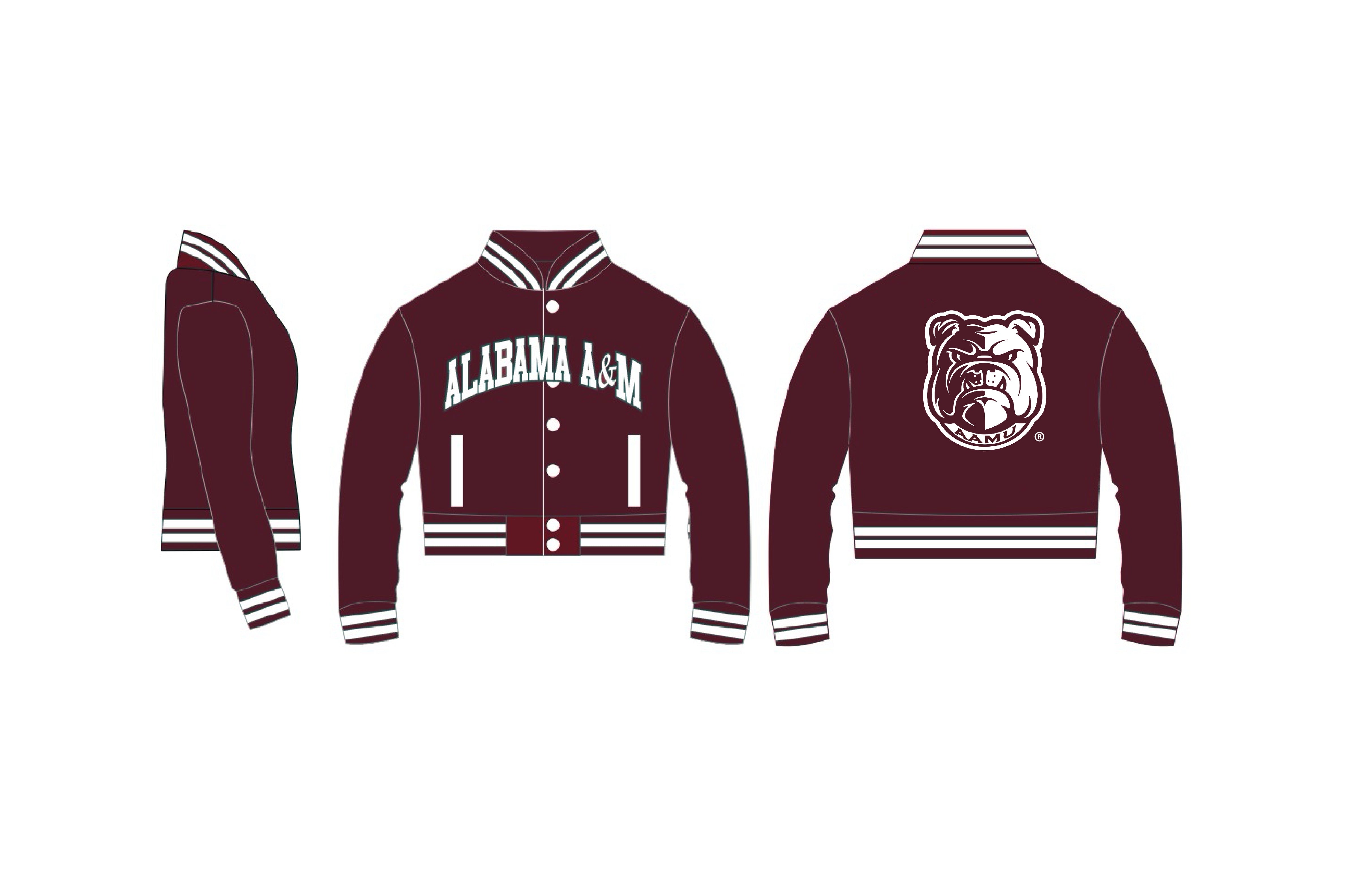 Crop Alabama A&M Bomber Jacket