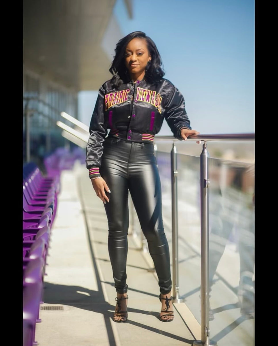 Crop Prairie View A&M Bomber Jacket – Donecia's Crafts
