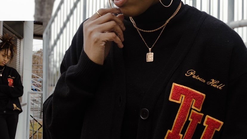 Varsity Sweater: Tuskegee (Black) - alternate view