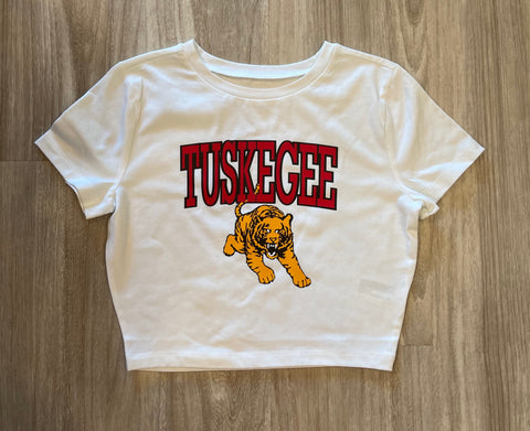 Tuskegee Golden Tiger Crop Tee