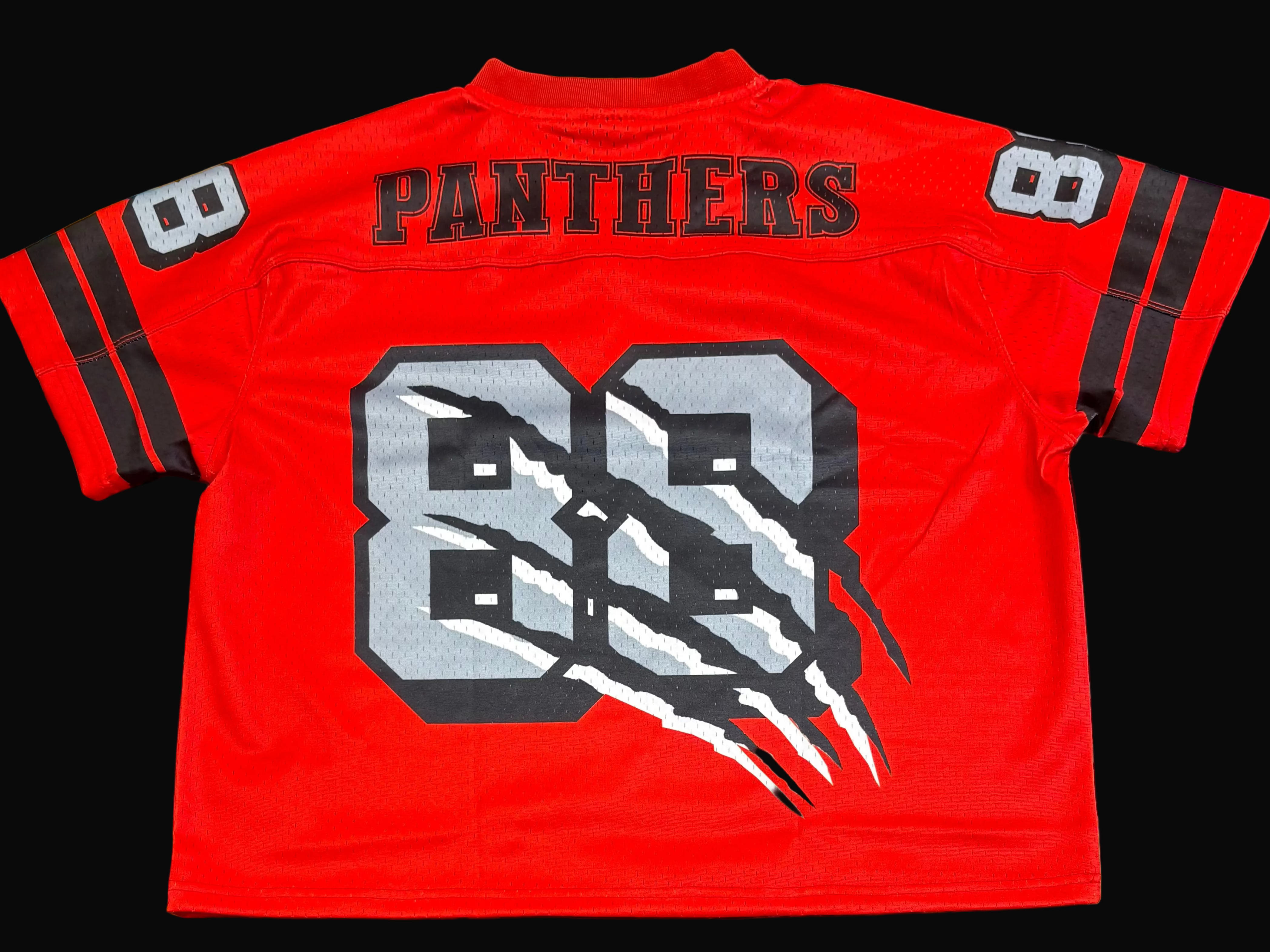 Clark Atlanta Panthers Crop Football Jersey - detail view