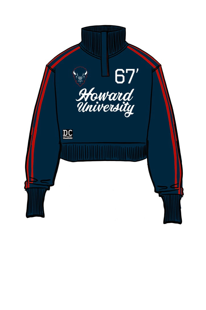 Howard University Crop Quarter Zip Pullover
