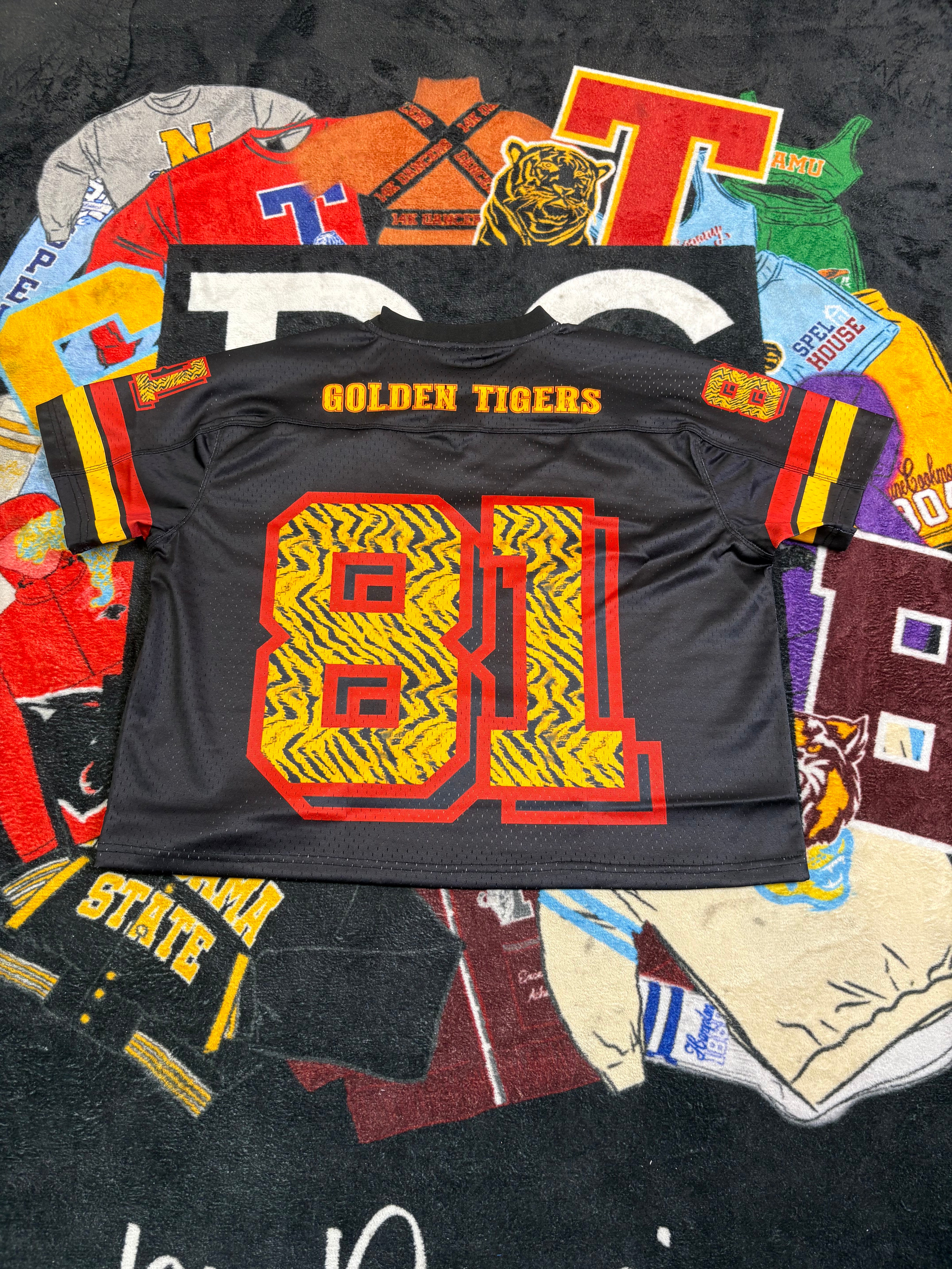 Tuskegee Golden Tigers Crop Football Jersey | HBCU