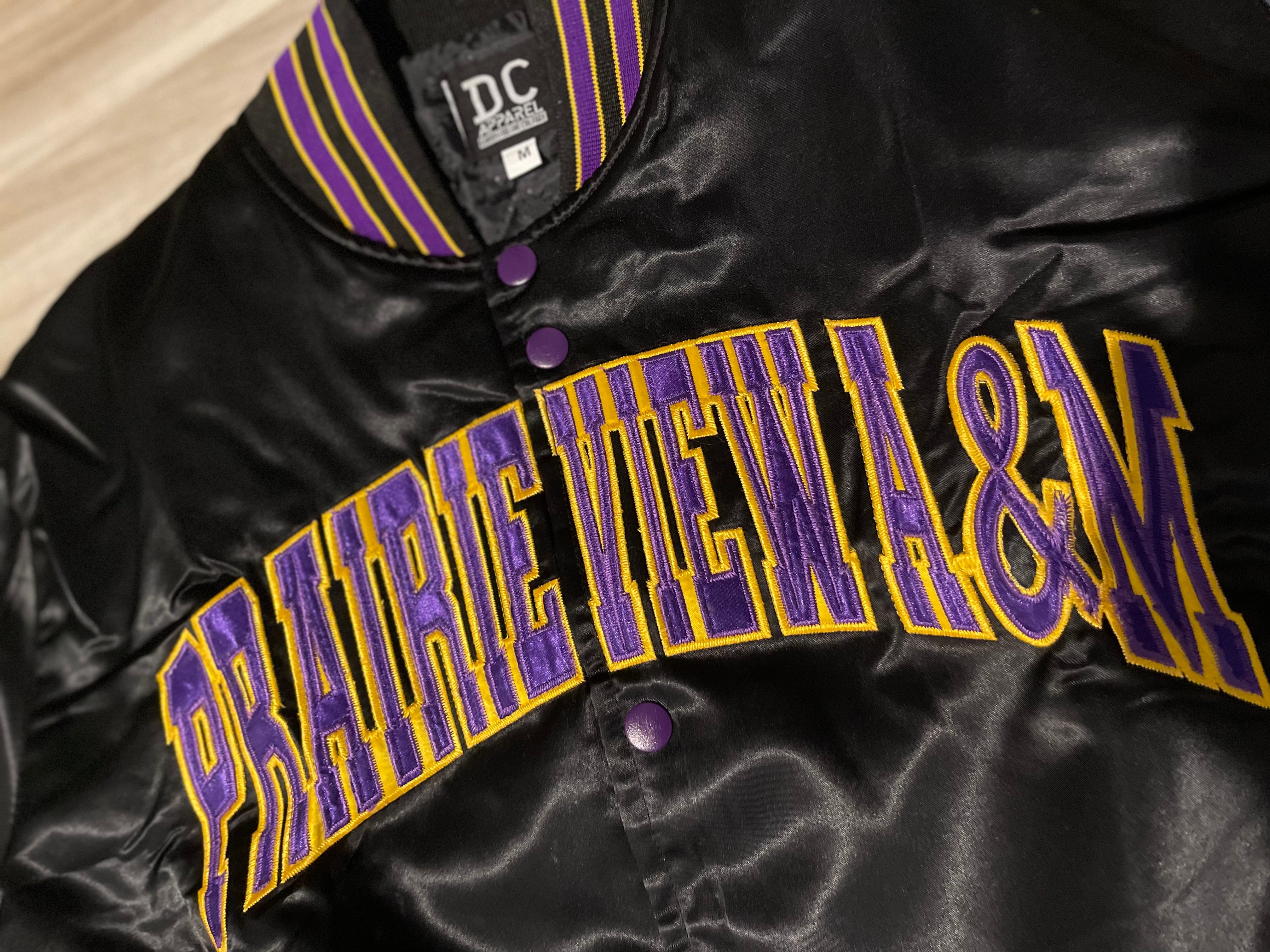 Prairie View A&M Bomber Jacket | Premium HBCU Satin Jacket