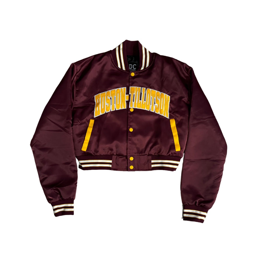 Crop Huston-Tillotson Sesquicentennial Bomber Jacket