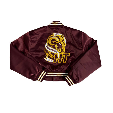 Crop Huston-Tillotson Sesquicentennial Bomber Jacket