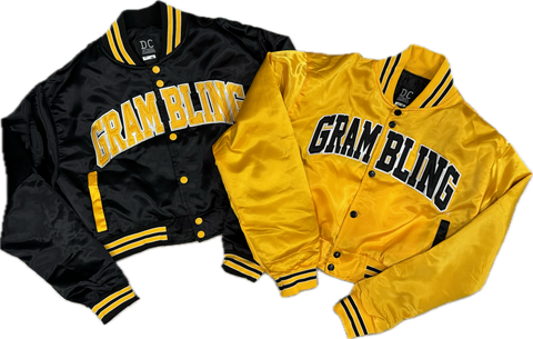 Crop Grambling Bomber Jacket