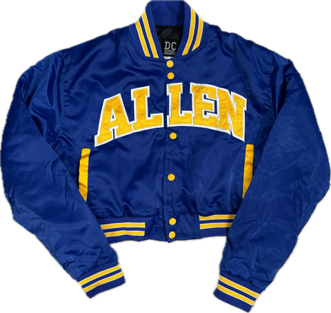 Crop Allen University Bomber Jacket