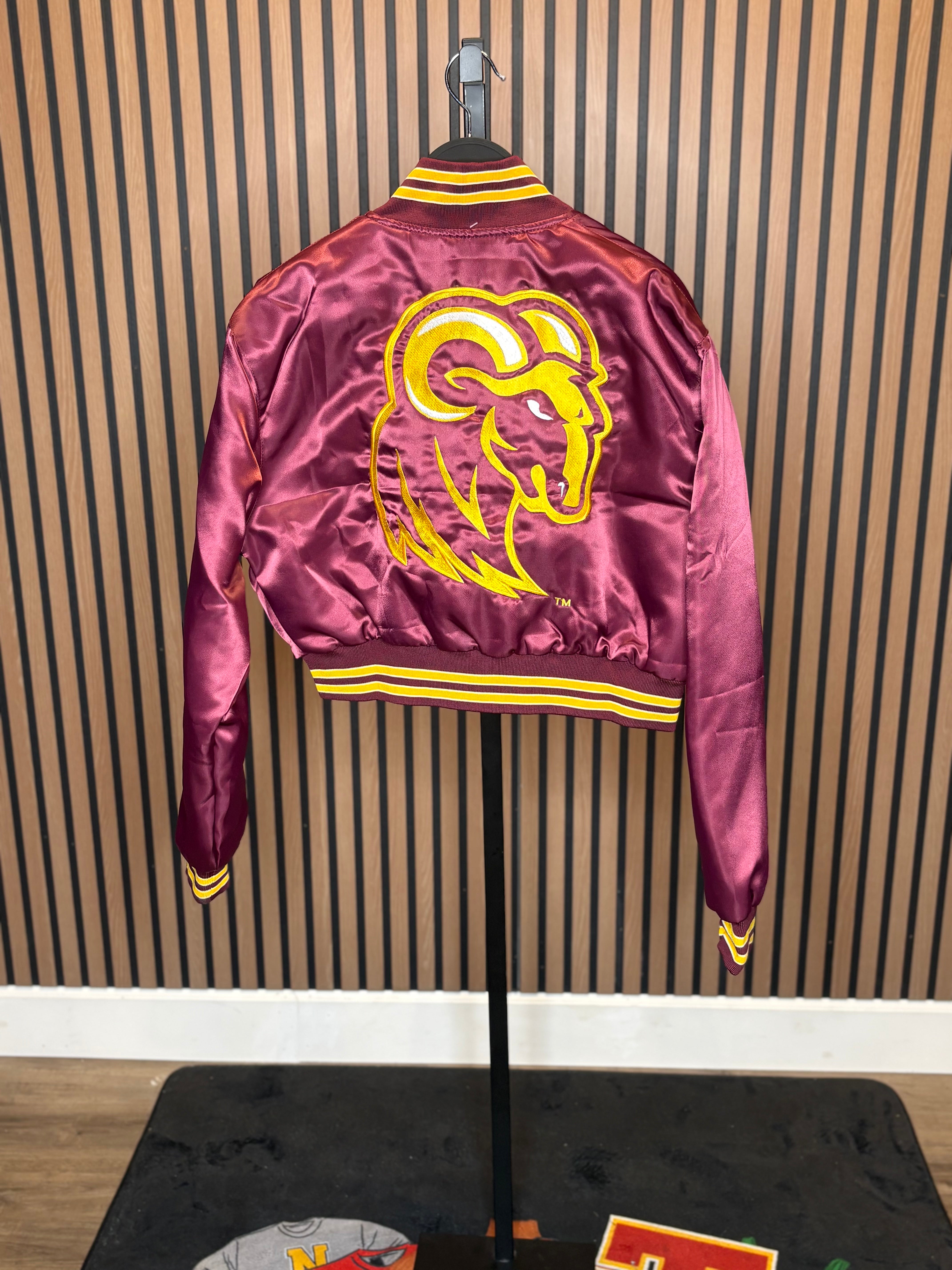 Crop Huston-Tillotson Bomber Jacket