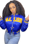 Crop Allen University Bomber Jacket