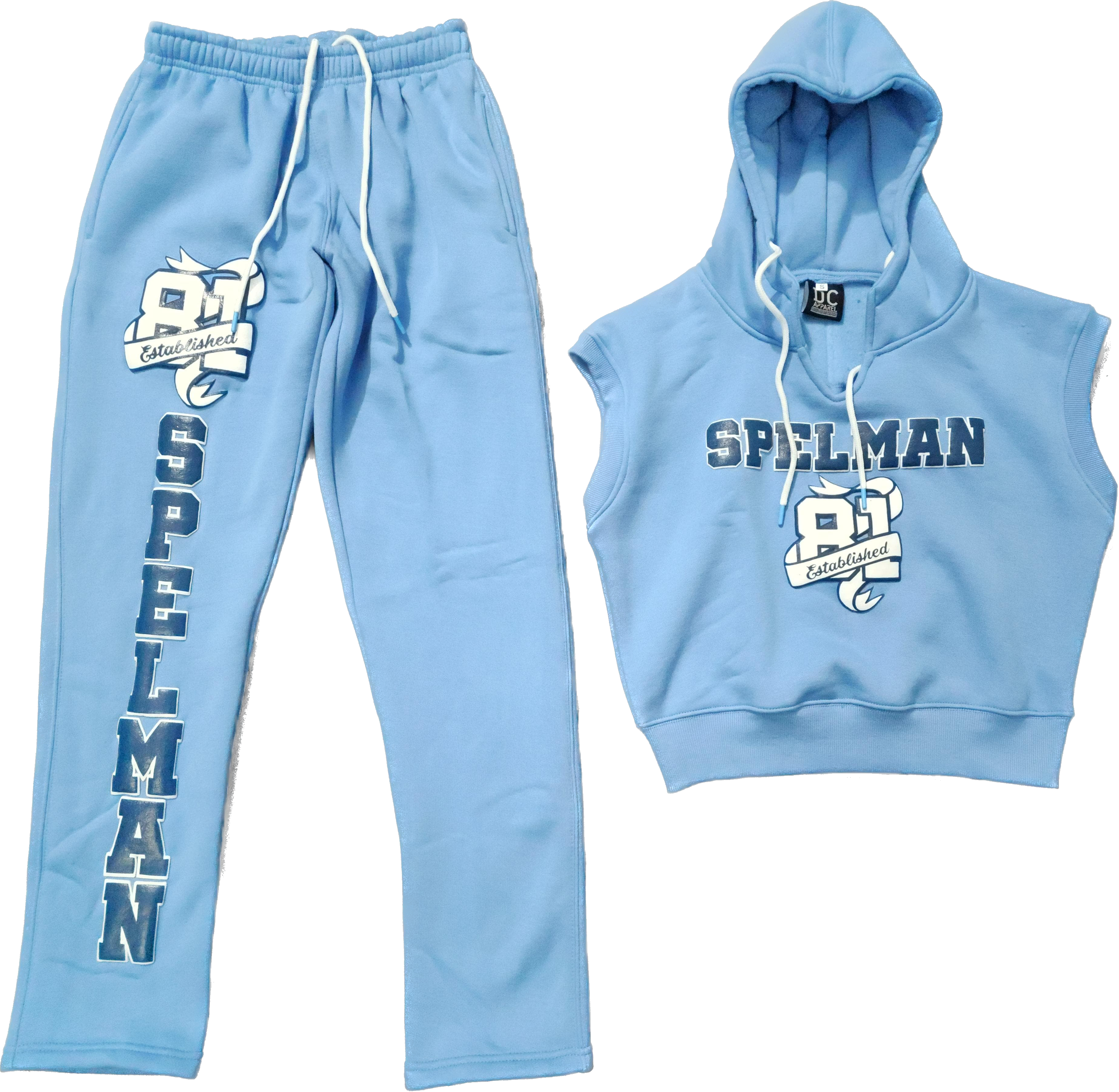 Spelman Est. 81 Crop Sleeveless Hoodie Set