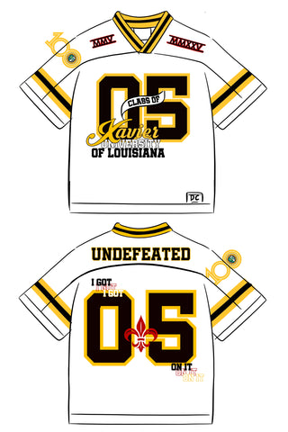 XULA C/O 05’ TAILGATE FOOTBALL JERSEY