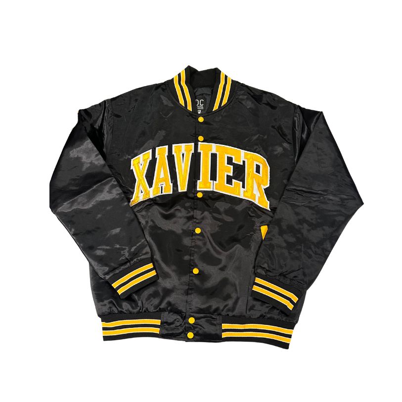 Xavier Bomber Jacket | Premium HBCU Satin Jacket | Xavier University