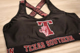 Varsity Sports Bra: Texas Southern Cross Back
