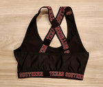 Varsity Sports Bra: Texas Southern Cross Back