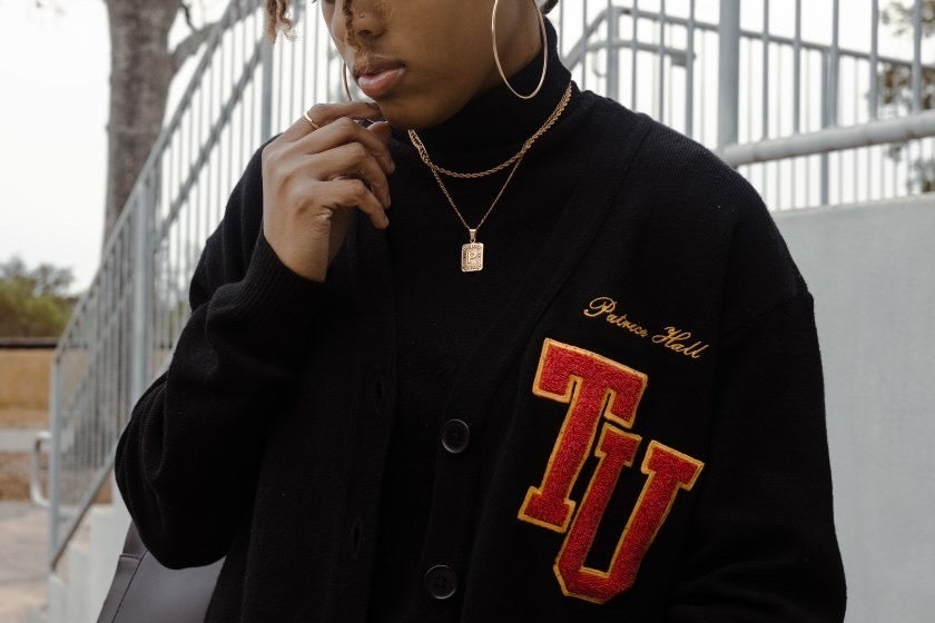 Varsity Sweater: Tuskegee (Black)