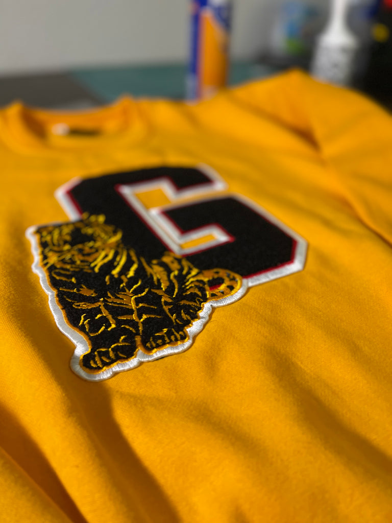 Grambling State Tigers Cropped Letterman Hoodie – Hoodies+Slides