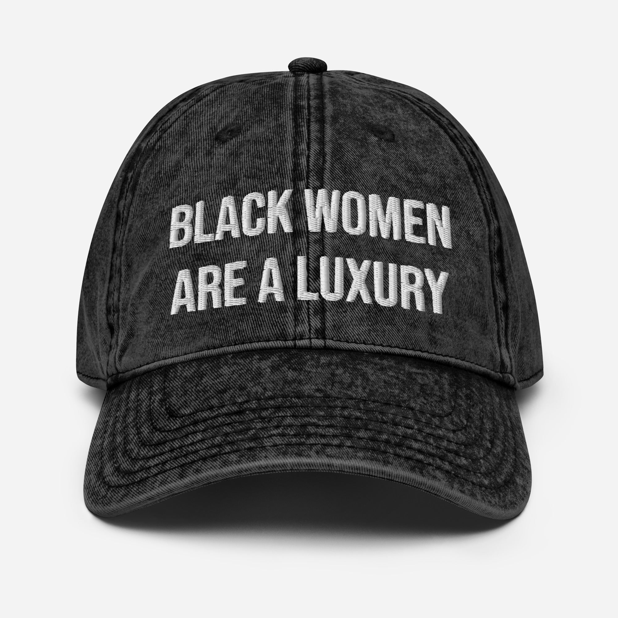 Vintage Black luxury hat Black Women Are A Luxury Vintage Cotton Twill Cap main image 2